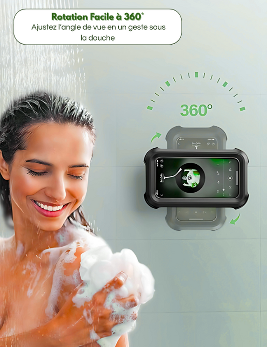 Support de téléphone pour la douche