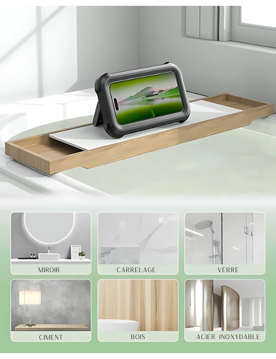 Support de téléphone pour la douche