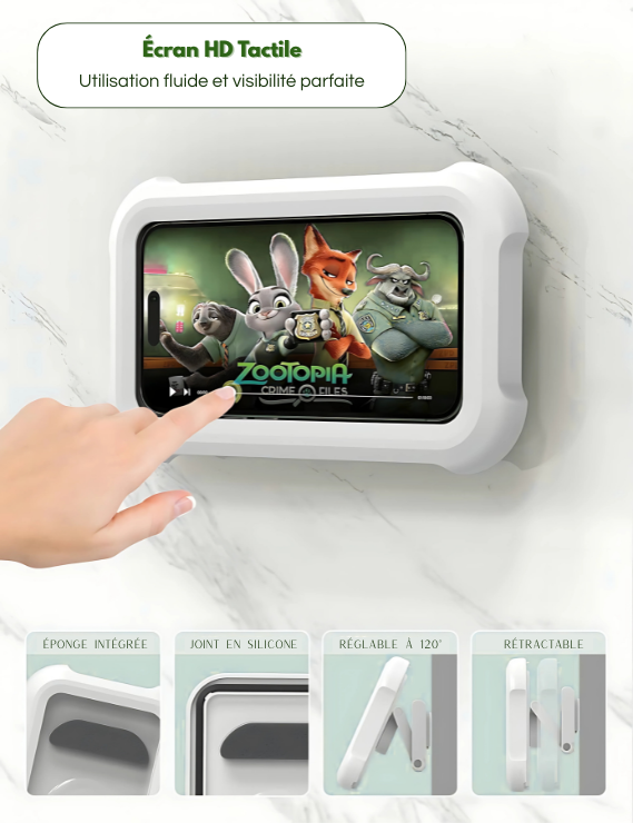Support de téléphone pour la douche